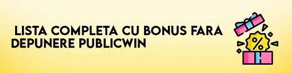 lista bonus fara depunere publicwin